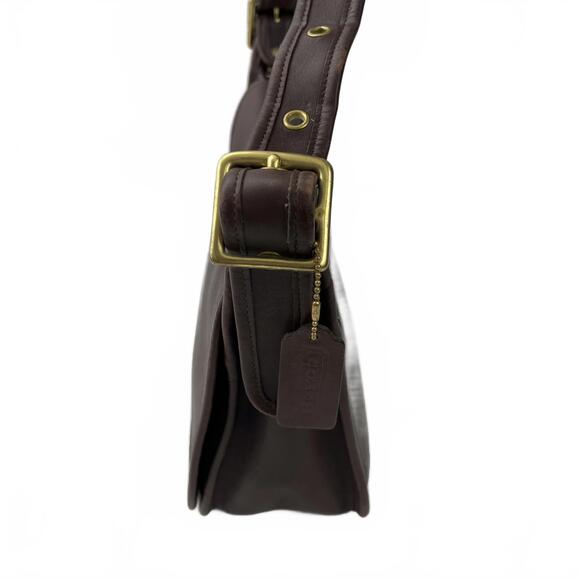 Coach Vintage 9951 Legacy Patricia Flap Bag Brown Glovetanned Leather Crossbody - Picture 6 of 9